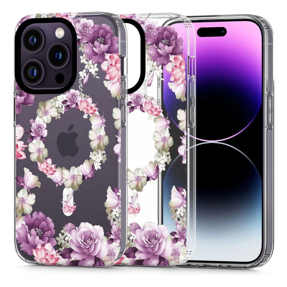 Hurtownia GSM - Etui Tech-Protect Magmood MagSafe Apple iPhone 13 Pro Max Růžový květinový - THP2156 - {ean13} - Hurt