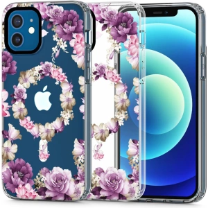 Etui Tech-Protect Magmood MagSafe Apple iPhone 12/12 Pro Flori Roz