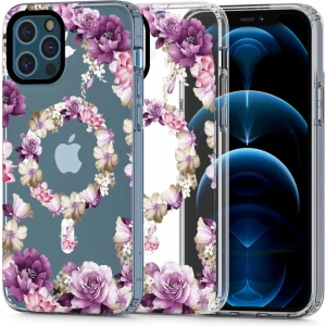 Etui Tech-Protect Magmood MagSafe Apple iPhone 12/12 Pro Rózsa Virág