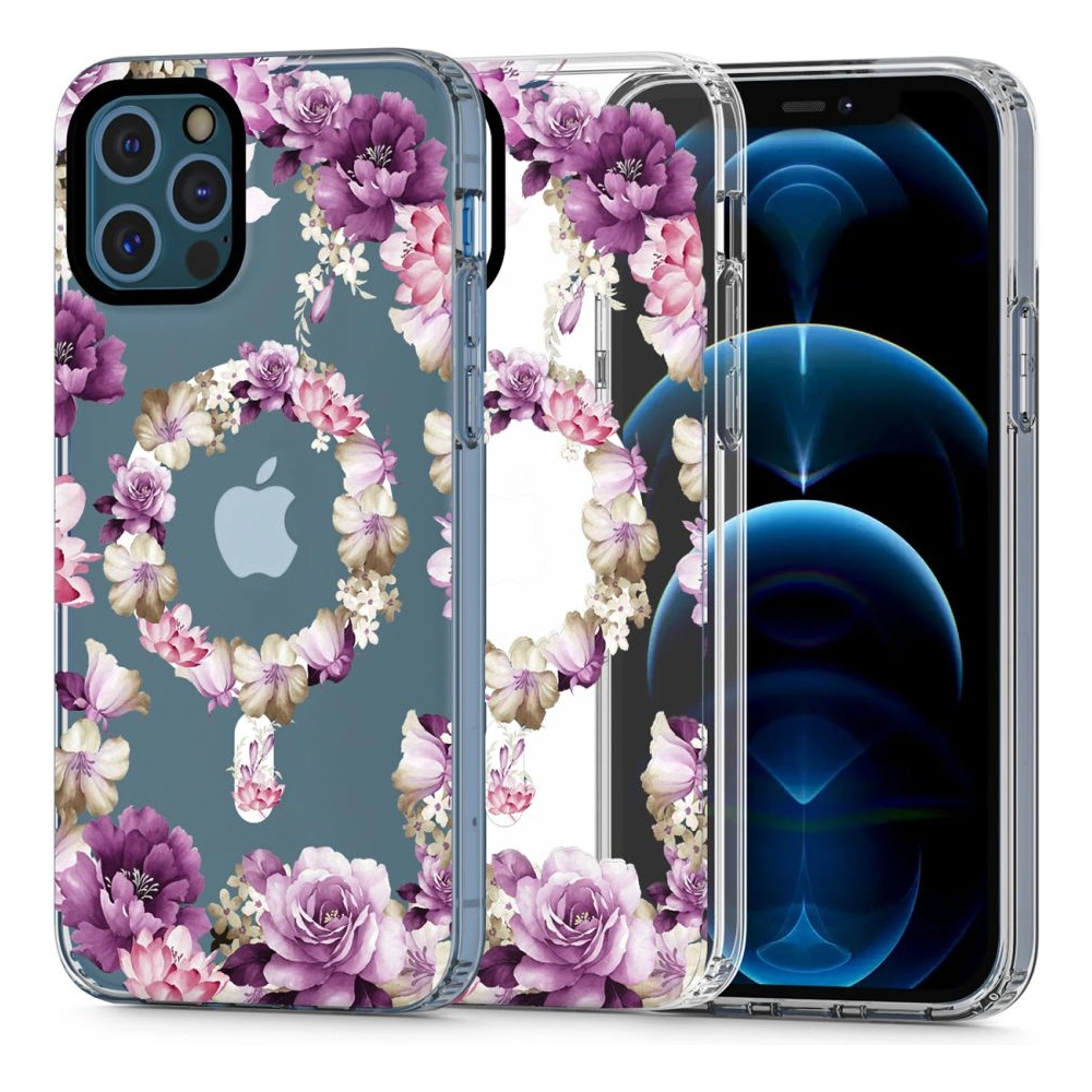 Hurtownia GSM - Etui Tech-Protect Magmood MagSafe Apple iPhone 12/12 Pro Rose Floral - THP2162 - {ean13} - Hurt