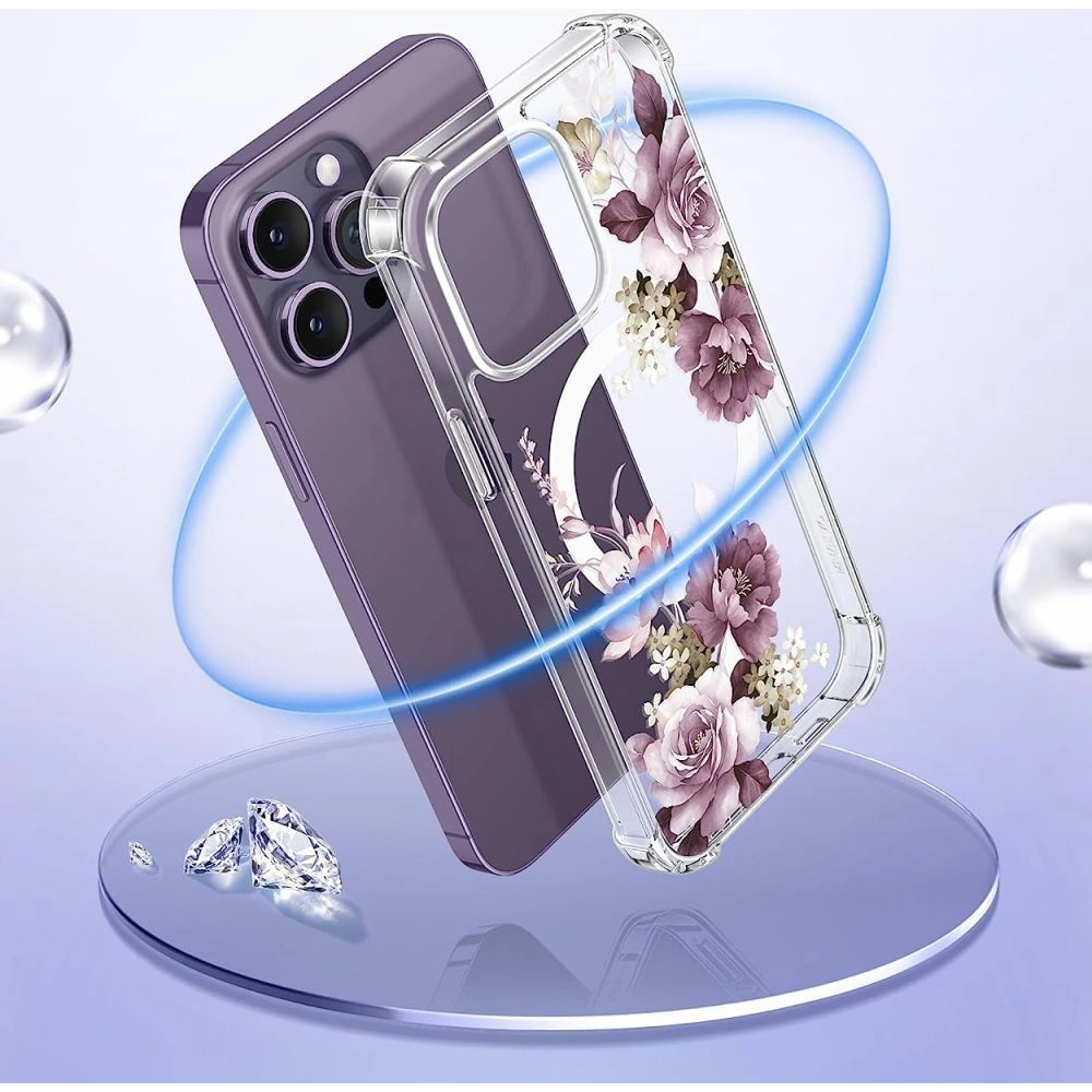 Hurtownia GSM - Etui Tech-Protect Magmood MagSafe Apple iPhone 12/12 Pro Rose Floral - THP2162 - {ean13} - Hurt