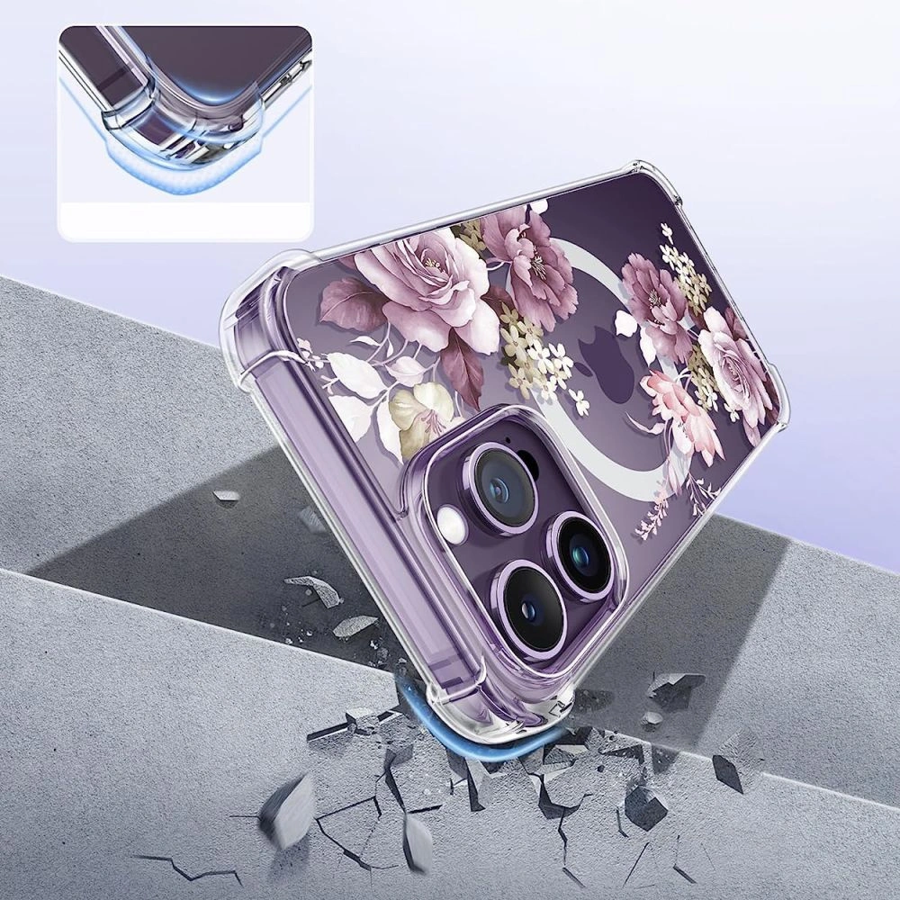 Hurtownia GSM - Etui Tech-Protect Magmood MagSafe Apple iPhone 12/12 Pro Rose Floral - THP2162 - {ean13} - Hurt