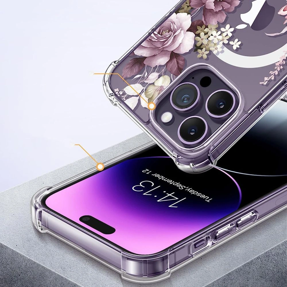Hurtownia GSM - Etui Tech-Protect Magmood MagSafe Apple iPhone 12/12 Pro Rose Floral - THP2162 - {ean13} - Hurt