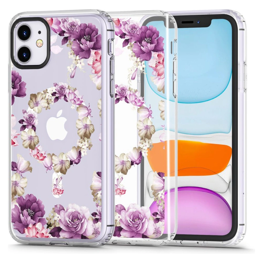 Hurtownia GSM - Etui Tech-Protect Magmood MagSafe Apple iPhone 11 Růžová květinová - THP2165 - {ean13} - Hurt