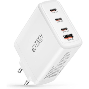 Hurtownia GSM - Síťová nabíječka Tech-Protect NC100W-GaN 4-portová síťová nabíječka PD 100W QC 3.0 bílá - THP2167 - {ean13} - Hurt