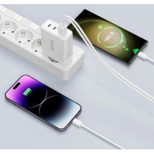 Hurtownia GSM - Síťová nabíječka Tech-Protect NC100W-GaN 4-portová síťová nabíječka PD 100W QC 3.0 bílá - THP2167 - {ean13} - Hurt