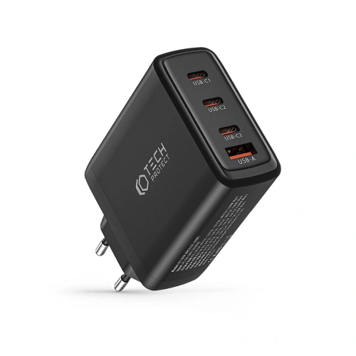 Ładowarka sieciowa Tech-Protect NC100W-GaN 4-port Network Charger PD 100W QC 3.0 Black