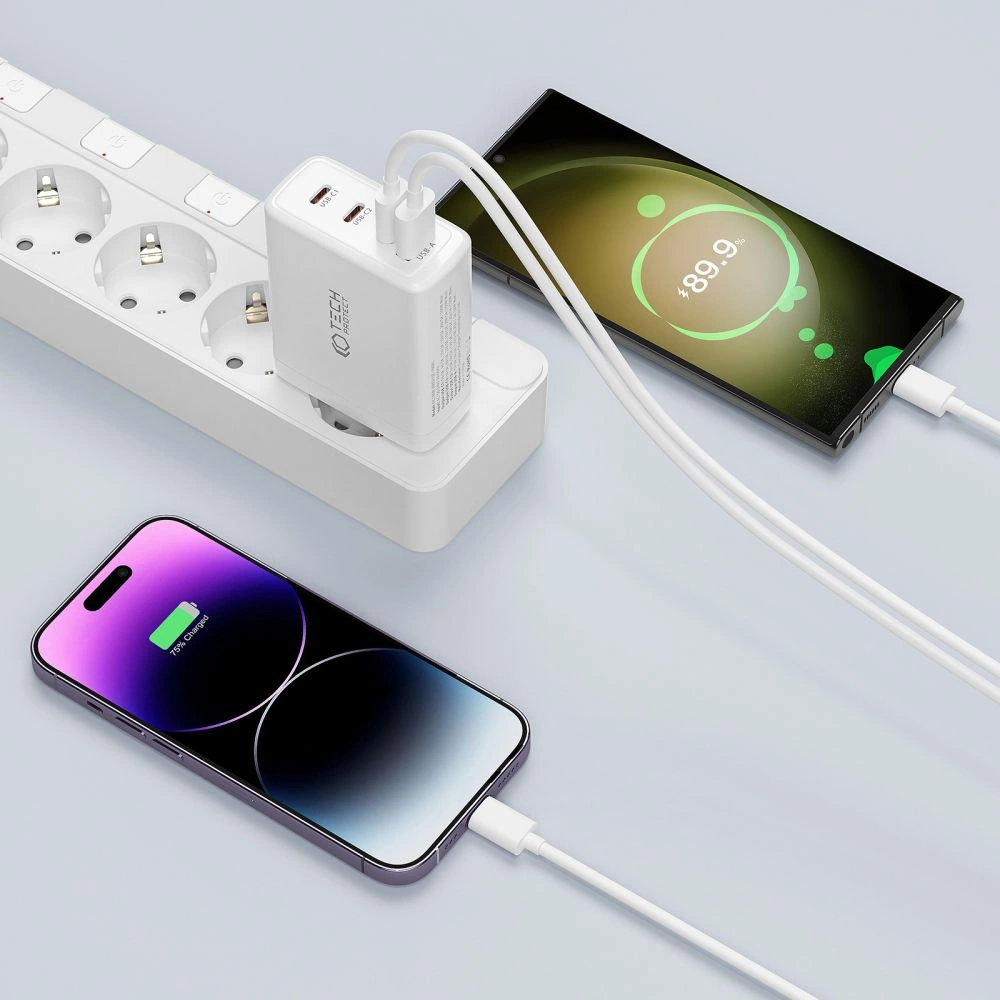 Hurtownia GSM - Síťová nabíječka Tech-Protect NC100W-GaN 4-portová síťová nabíječka PD 100W QC 3.0 černá - THP2168 - {ean13} - Hurt