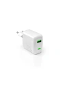 Hurtownia GSM - PURO MiniPro Wandladegerät GaN USB-C/USB-A 65W PD (weiß) - PUR723 - {ean13} - Hurt