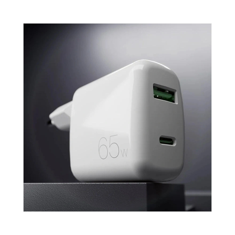 Hurtownia GSM - PURO MiniPro Wandladegerät GaN USB-C/USB-A 65W PD (weiß) - PUR723 - {ean13} - Hurt