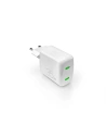 PURO MiniPro Wandladegerät GaN 2x USB-C 35W PD (weiß)