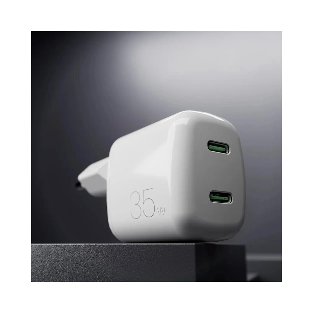 Hurtownia GSM - PURO MiniPro Wandladegerät GaN 2x USB-C 35W PD (weiß) - PUR724 - {ean13} - Hurt