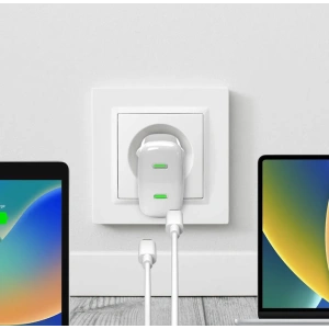 Hurtownia GSM - PURO MiniPro Wandladegerät GaN 2x USB-C 35W PD (weiß) - PUR724 - {ean13} - Hurt