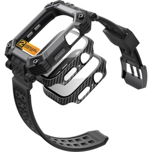 Wholesale Case + glass set Supcase Unicorn Beetle Pro Apple Watch 4/5/6/7/SE/8/9 44/45mm Black - SPC367 - {ean13} - Hurt