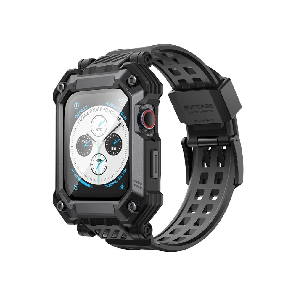 Hurtownia GSM - Set mit Case + Glas Supcase Unicorn Beetle Pro Apple Watch 4/5/6/7/SE/8/9 44/45mm Schwarz - SPC367 - {ean13} - Hurt