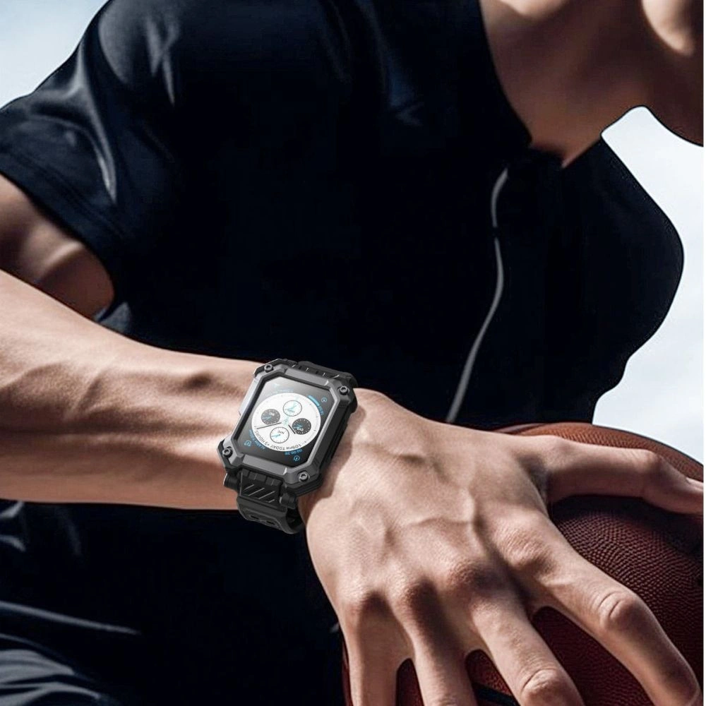 Hurtownia GSM - Sada pouzdra + sklo Supcase Unicorn Beetle Pro Apple Watch 4/5/6/7/SE/8/9 44/45mm Černá - SPC367 - {ean13} - Hurt