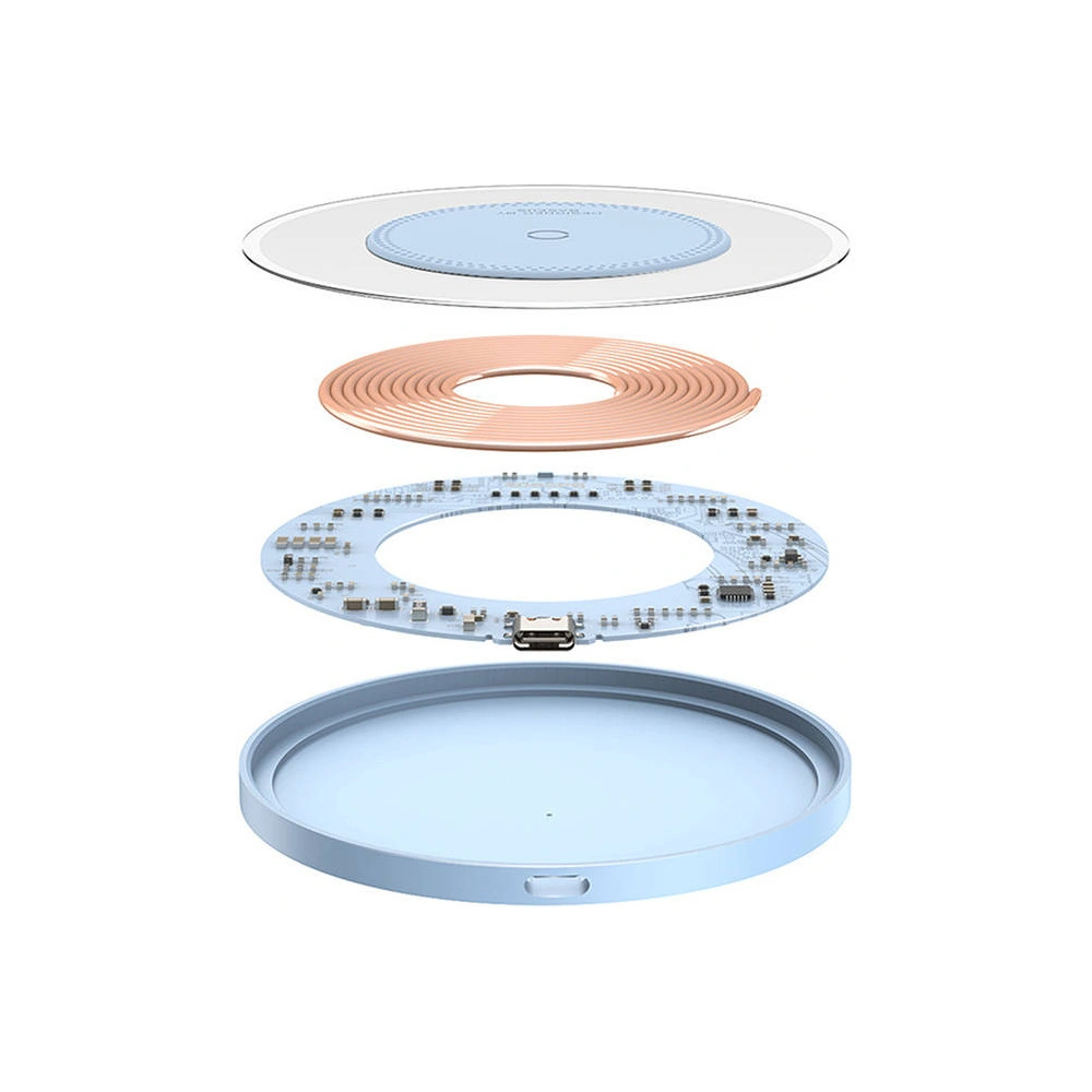 Hurtownia GSM - Drahtloses Ladegerät Baseus Simple 2 15W + USB-C/USB-C-Kabel (blau) - BSU4520 - {ean13} - Hurt