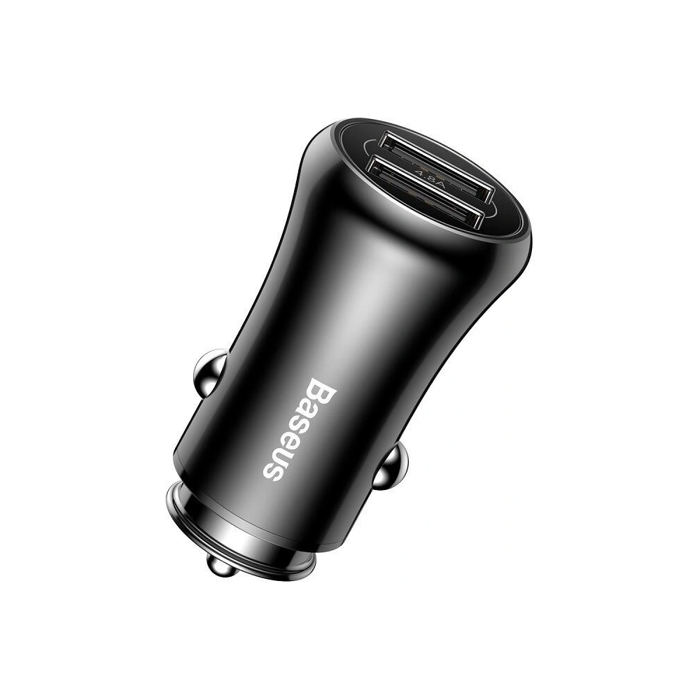 Hurtownia GSM - Autonabíječka Baseus Gentleman 2xUSB (černá) - BSU118BLK - {ean13} - Hurt