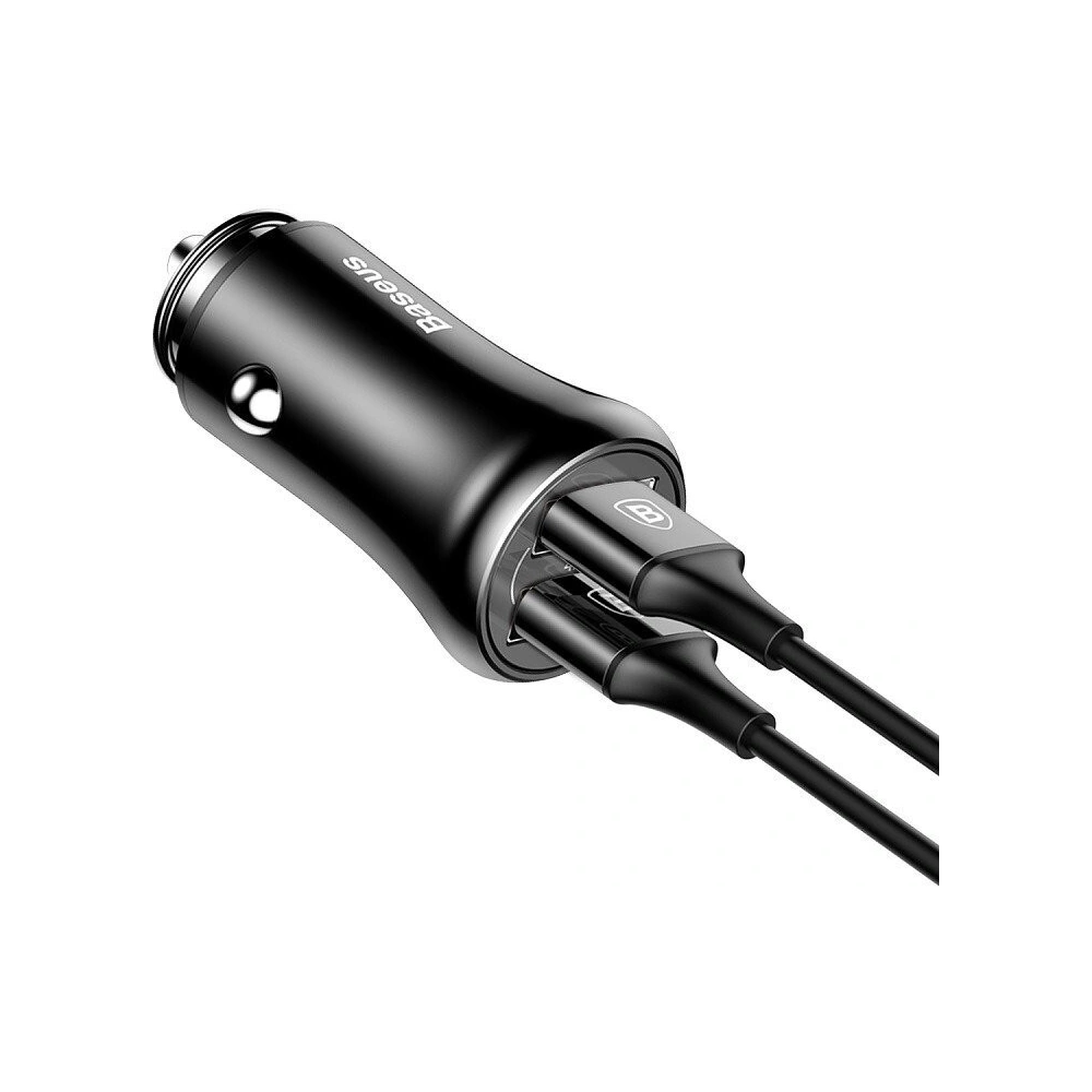 Hurtownia GSM - Autonabíječka Baseus Gentleman 2xUSB (černá) - BSU118BLK - {ean13} - Hurt