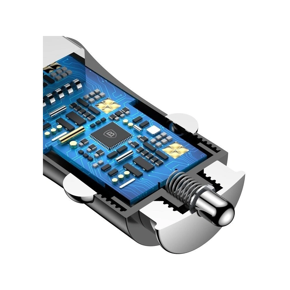 Hurtownia GSM - Autonabíječka Baseus Gentleman 2xUSB (černá) - BSU118BLK - {ean13} - Hurt