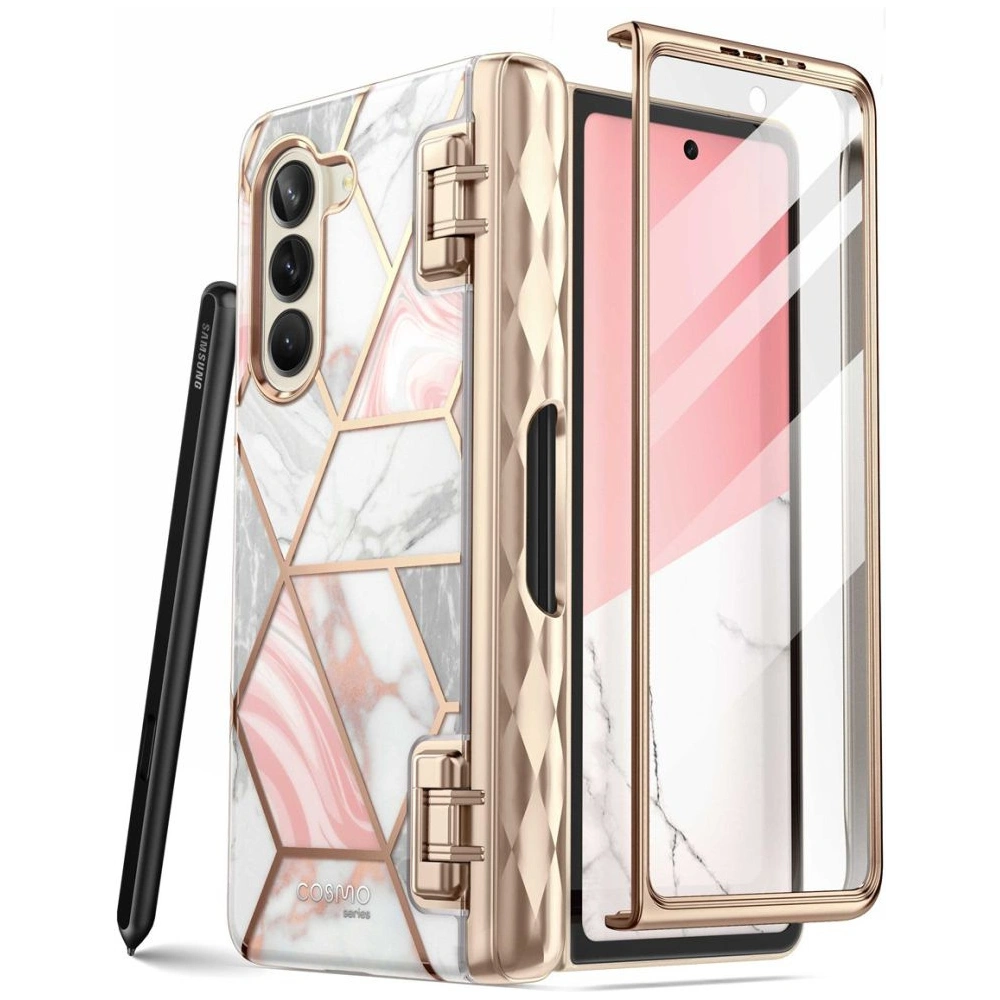 Wholesale Supcase Cosmo Pen Samsung Galaxy Z Fold 5 Marble Pink - SPC371 - {ean13} - Hurt