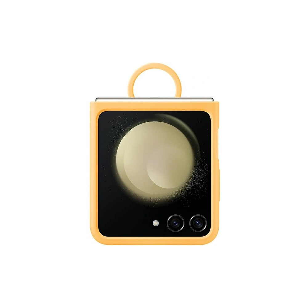 Wholesale Samsung Galaxy Z Flip 5 EF-PF731TOEGWW apricot Silicone Case with Ring - SMG898 - {ean13} - Hurt