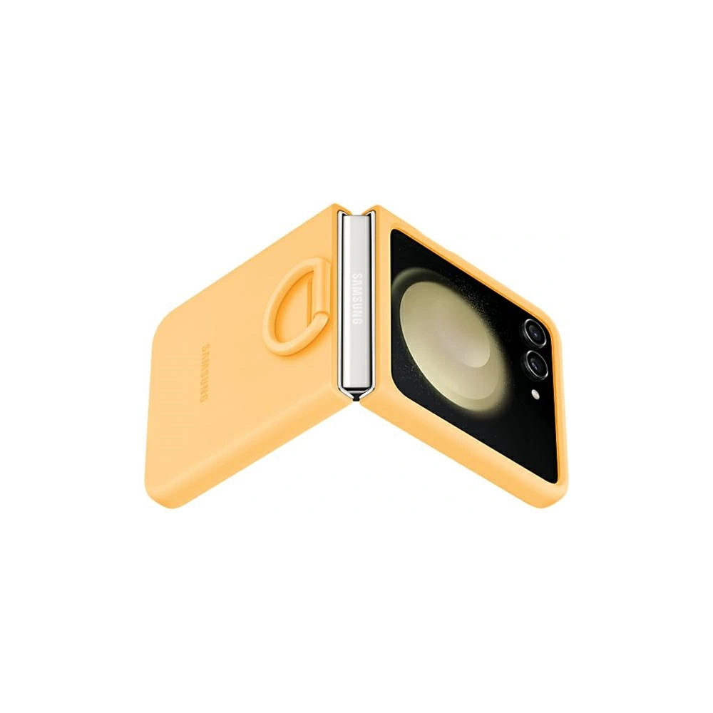 Wholesale Samsung Galaxy Z Flip 5 EF-PF731TOEGWW apricot Silicone Case with Ring - SMG898 - {ean13} - Hurt