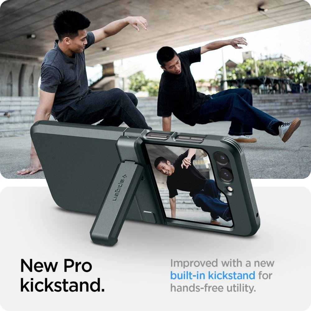 Wholesale Spigen Tough Armor Pro Samsung Galaxy Z Flip 5 Abyss Green - SPN2906 - {ean13} - Hurt