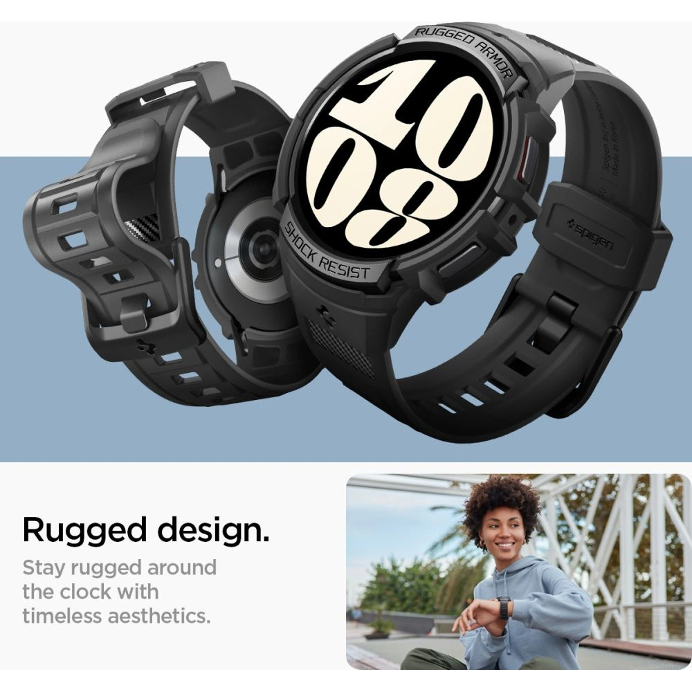 Hurtownia GSM - Pasek Spigen Rugged Armor Pro Samsung Galaxy Watch 6 40mm Matně černý - SPN2913 - {ean13} - Hurt
