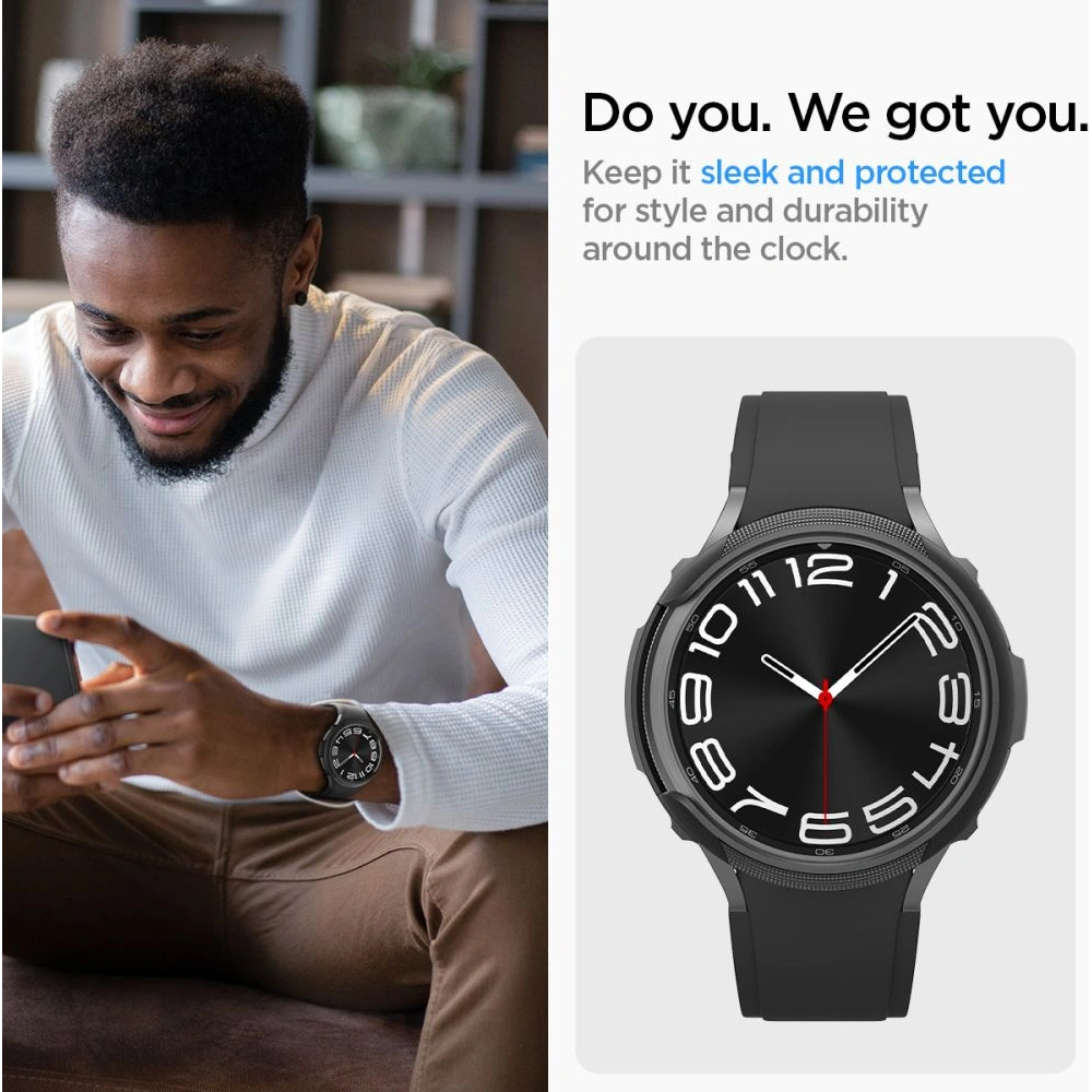Hurtownia GSM - Etui Spigen Liquid Air Samsung Galaxy Watch 6 Classic 43mm Matt Fekete - SPN2918 - {ean13} - Hurt