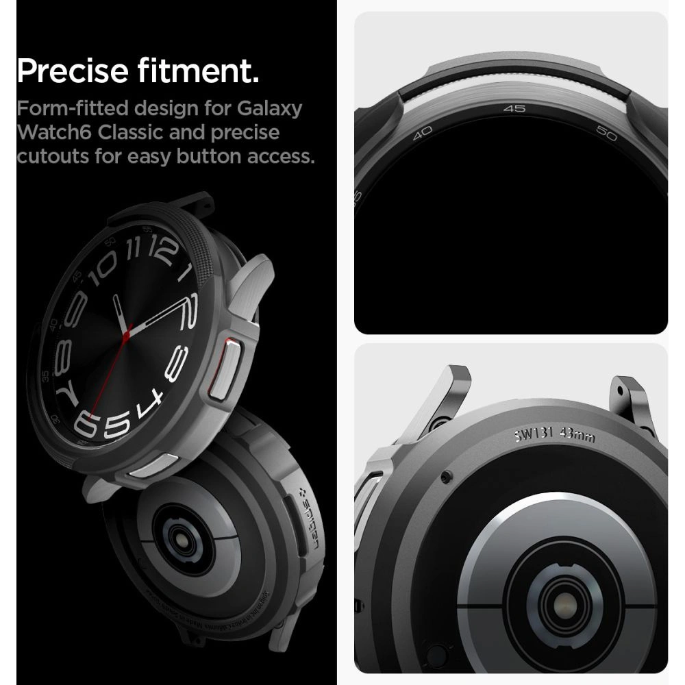 Wholesale Spigen Liquid Air Samsung Galaxy Watch 6 Classic 43mm Matte Black - SPN2918 - {ean13} - Hurt