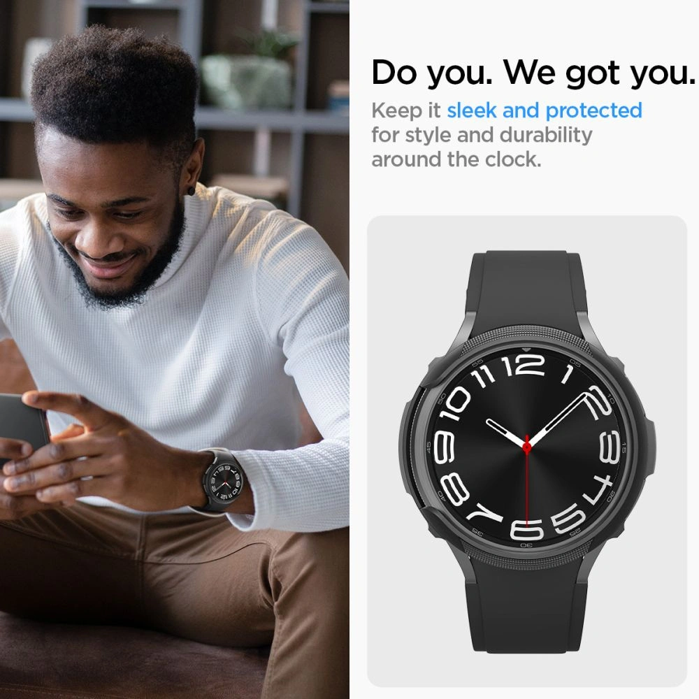Wholesale Spigen Liquid Air Samsung Galaxy Watch 6 Classic 47mm Matte Black - SPN2919 - {ean13} - Hurt