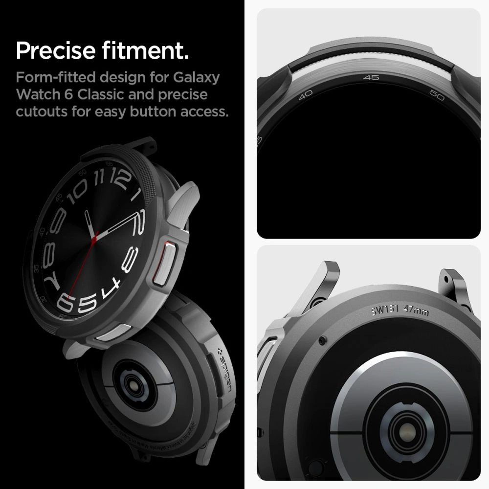 Wholesale Spigen Liquid Air Samsung Galaxy Watch 6 Classic 47mm Matte Black - SPN2919 - {ean13} - Hurt