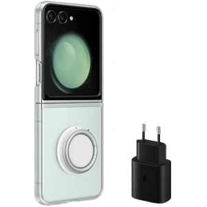 Hurtownia GSM - Etui Samsung Galaxy Z Flip 5 EF-XF73KKTEGWW transparent/transparent Starter Pack + încărcător TA800 - SMG915 - {ean13} - Hurt