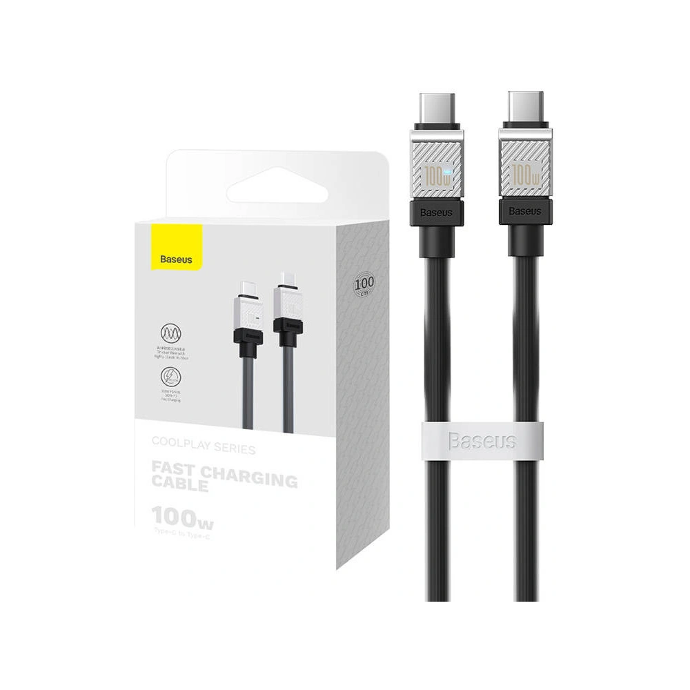 Hurtownia GSM - Kabel Baseus CoolPlay USB-C/USB-C 100W, 1m (černý) - BSU4522 - {ean13} - Hurt