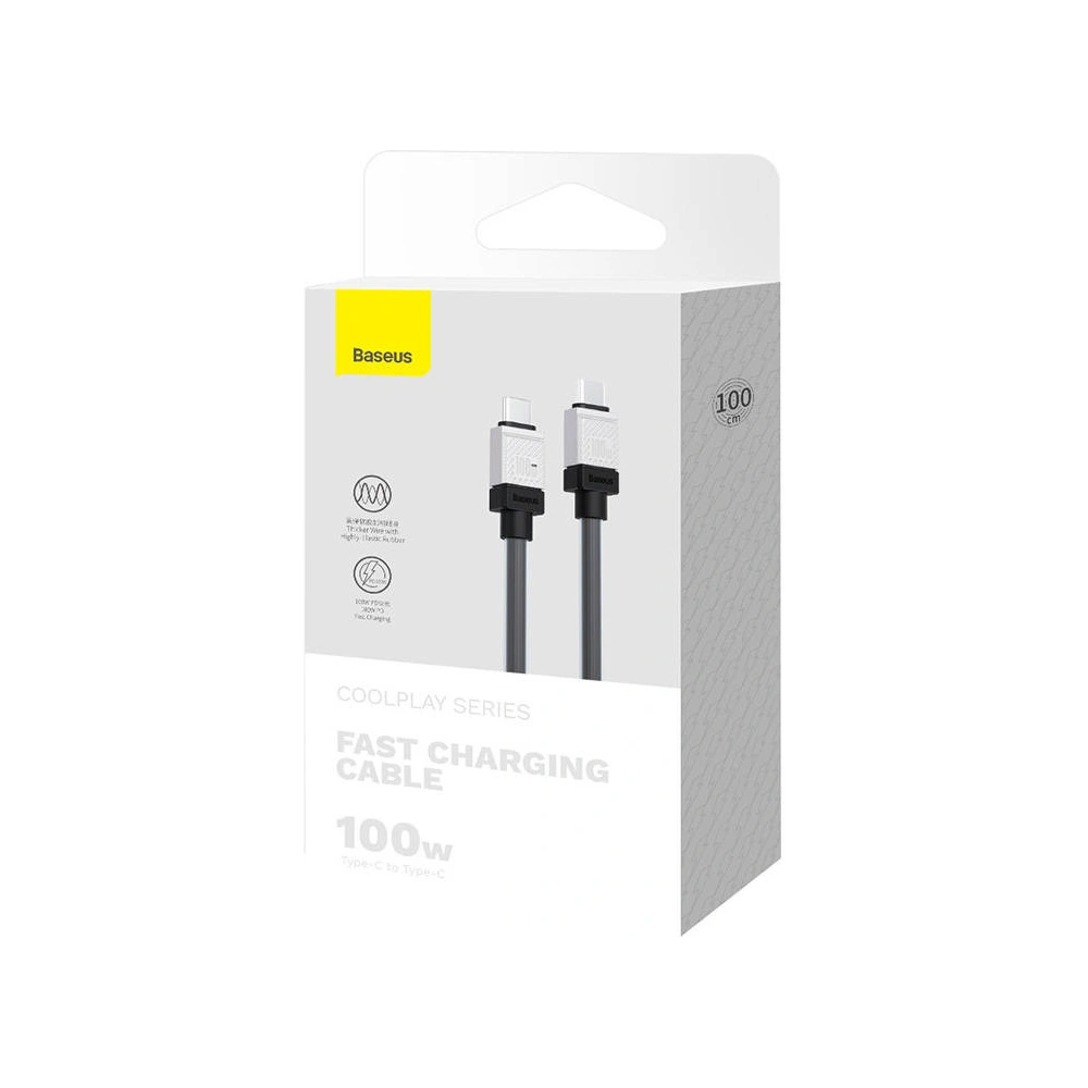 Hurtownia GSM - Kabel Baseus CoolPlay USB-C/USB-C 100W, 1m (černý) - BSU4522 - {ean13} - Hurt