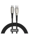 Kabel Baseus ve tvaru kapky vody USB-A/USB-C LED 66W 6A 1m (černý)
