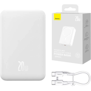 Powerbank Baseus Magnetic Mini 20000mAh 20W (biały)