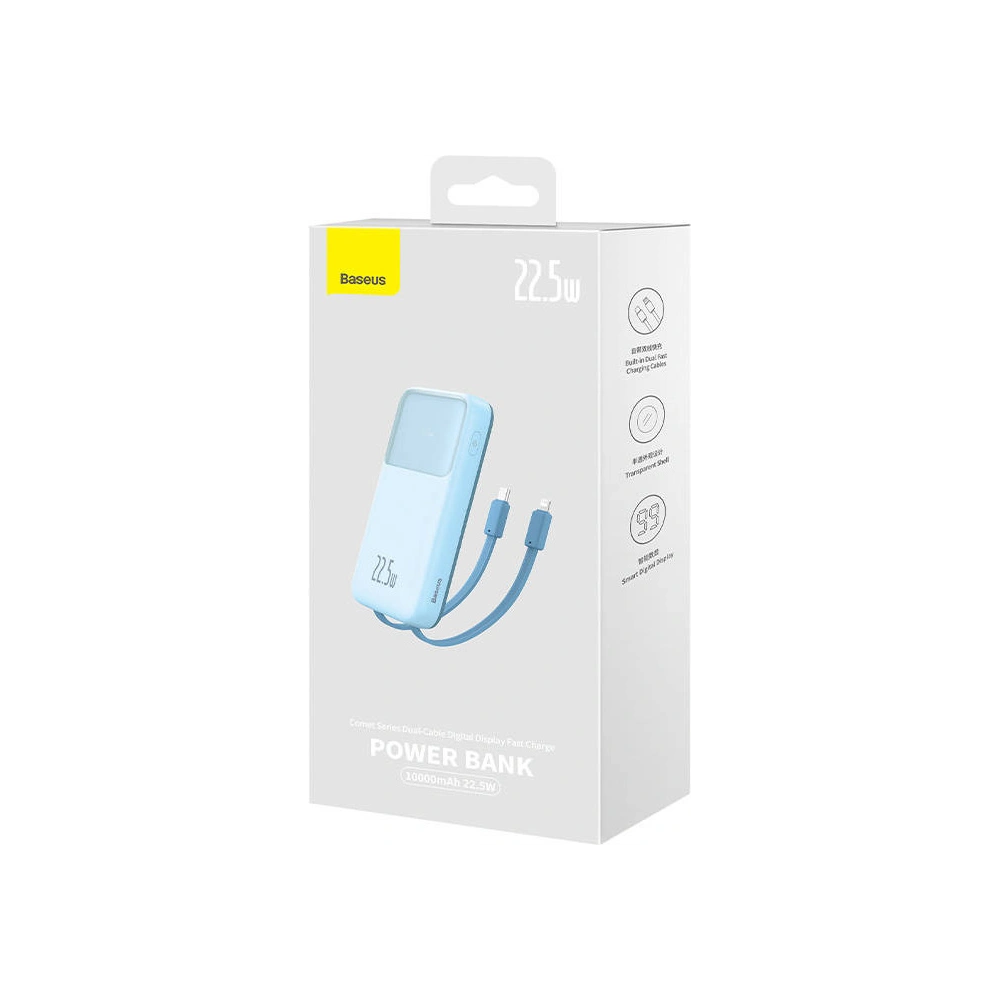 Hurtownia GSM - Powerbank Baseus Comet 10000mAh 22.5W + kabel USB-A/USB-C (niebieski) - BSU4532 - {ean13} - Hurt