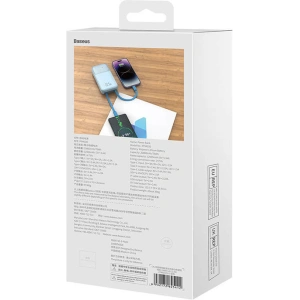 Powerbank Baseus Comet 10000mAh 22.5W + kabel USB-A/USB-C (niebieski)