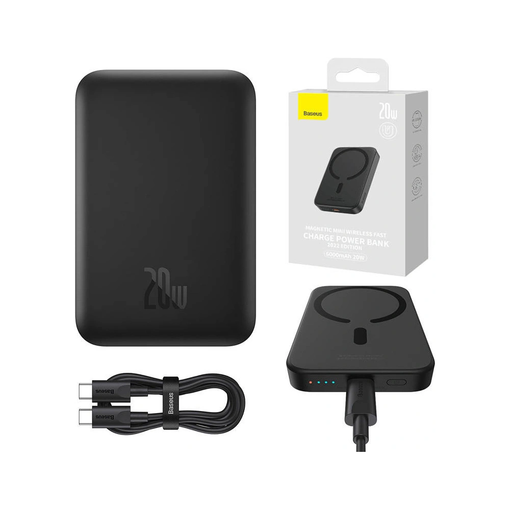 Hurtownia GSM - Powerbank Baseus Magnetic Mini 6000mAh 20W (schwarz) - BSU4542 - {ean13} - Hurt