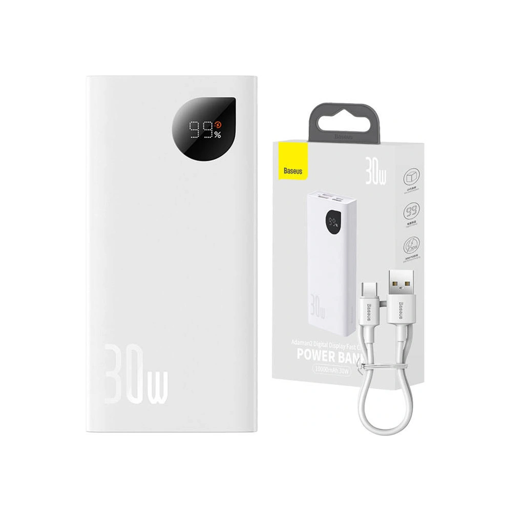Hurtownia GSM - Powerbank Baseus Adaman2 10000mAh 30W (alb) - BSU4547 - {ean13} - Hurt