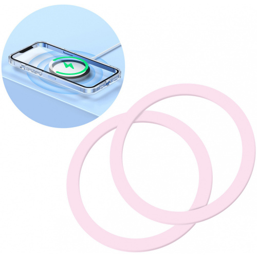 Joyroom Distributor - 6941237199591 - OT-540 - [OUTLET] Joyroom set of metal magnetic rings for smartphone 2 pcs pink (JR-Mag-M3) - B2B homescreen
