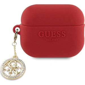 Hurtownia GSM - Etui Guess GUAP23DSLGHDF Apple AirPods Pro 2 obal červený/fuchsie 3D guma 4G diamantový přívěsek - GUE2676 - {ean13} - Hurt