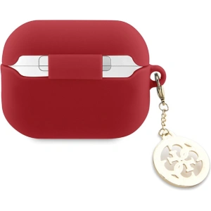 Hurtownia GSM - Etui Guess GUAP23DSLGHDF Apple AirPods Pro 2 obal červený/fuchsie 3D guma 4G diamantový přívěsek - GUE2676 - {ean13} - Hurt