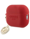 Etui Guess GUAP23DSLGHDF Apple AirPods Pro 2 cover czerwony/fuschia 3D Rubber 4G Diamond Charm