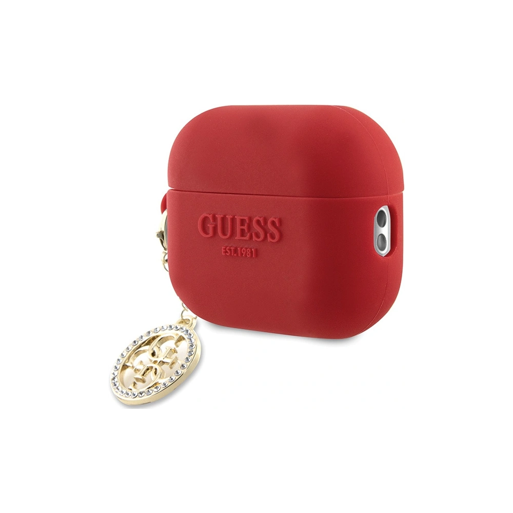 Etui Guess GUAP23DSLGHDF Apple AirPods Pro 2 cover czerwony/fuschia 3D Rubber 4G Diamond Charm