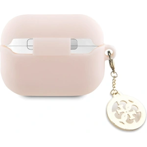 Hurtownia GSM - Etui Guess GUAP23DSLGHDP Apple AirPods Pro 2 kryt růžový/pink 3D guma 4G diamantový přívěsek - GUE2677 - {ean13} - Hurt