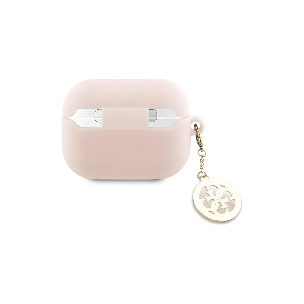Hurtownia GSM - Etui Guess GUAP23DSLGHDP Apple AirPods Pro 2 tok rózsaszín/rozsdamentes 3D Gumi 4G Gyémánt Charm - GUE2677 - {ean13} - Hurt