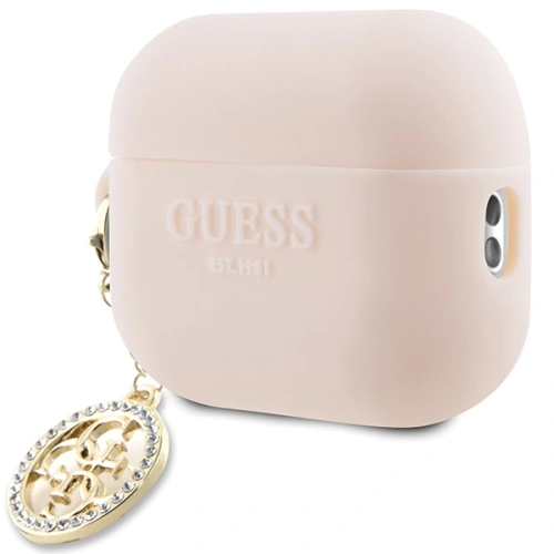 Etui Guess GUAP23DSLGHDP Apple AirPods Pro 2 cover różowy/pink 3D Rubber 4G Diamond Charm